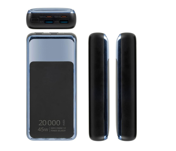 RIVACASE Powerbank VA1075 20000 mAh 45W czarny - 1503811 - zdjęcie 3